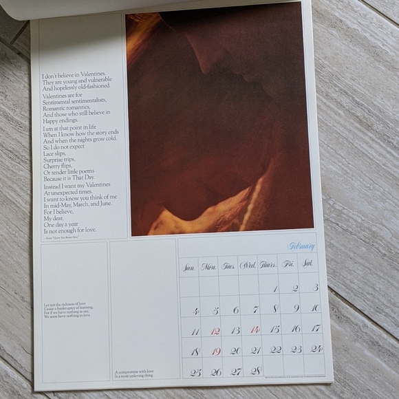 1973 a calendar of poems by Lois Wyse - Picture 3 of 6